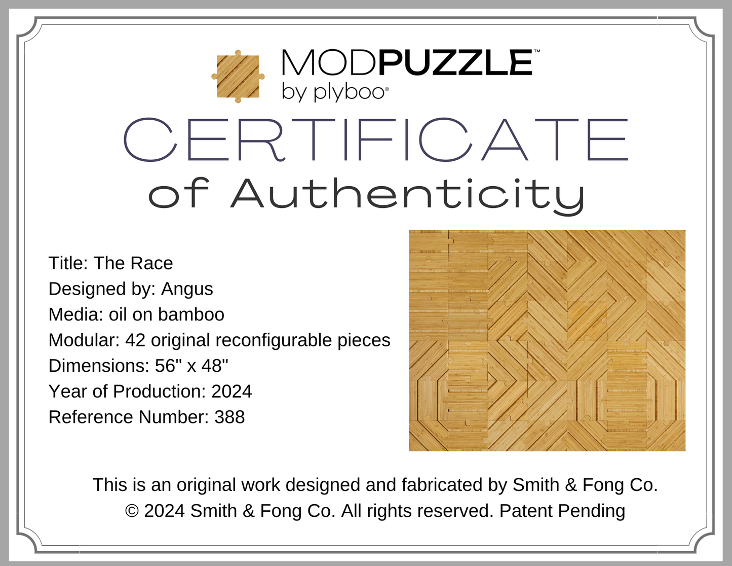 The Race Certificate
