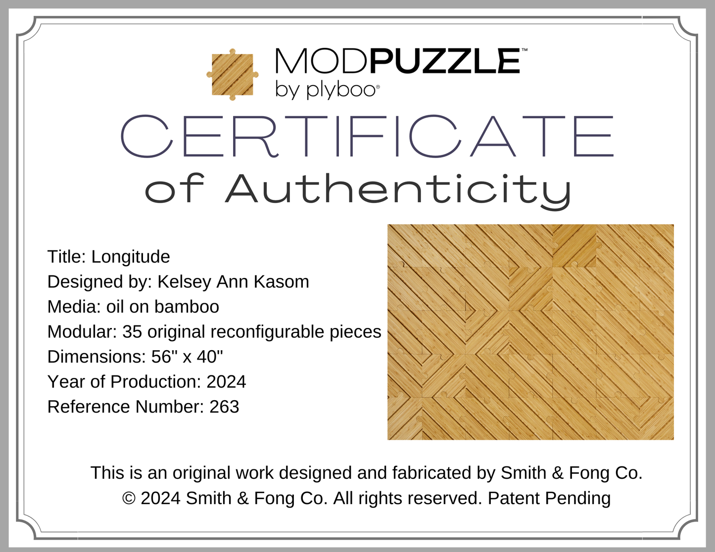 Longitude Certificate